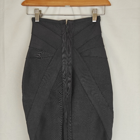 House Of CB Pencil Bandage Knee Length Skirt In Charcoal Grey Size Small Women's - Picture 7 of 8